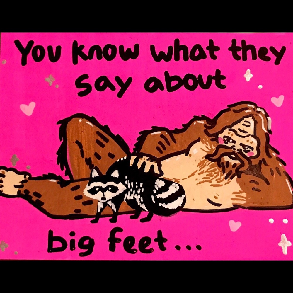 Bigfoot posca painting